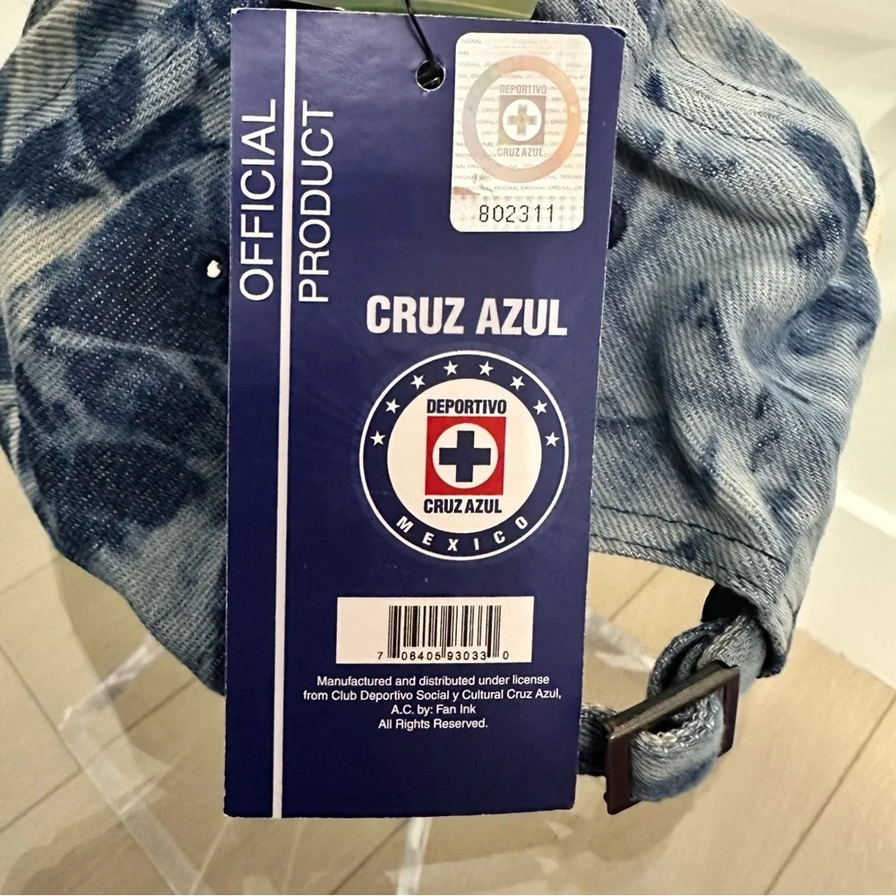 Cruz Azul 'The Ranch' Soccer Adjustable Cap Denim Blue By Fan Ink One Size NWT